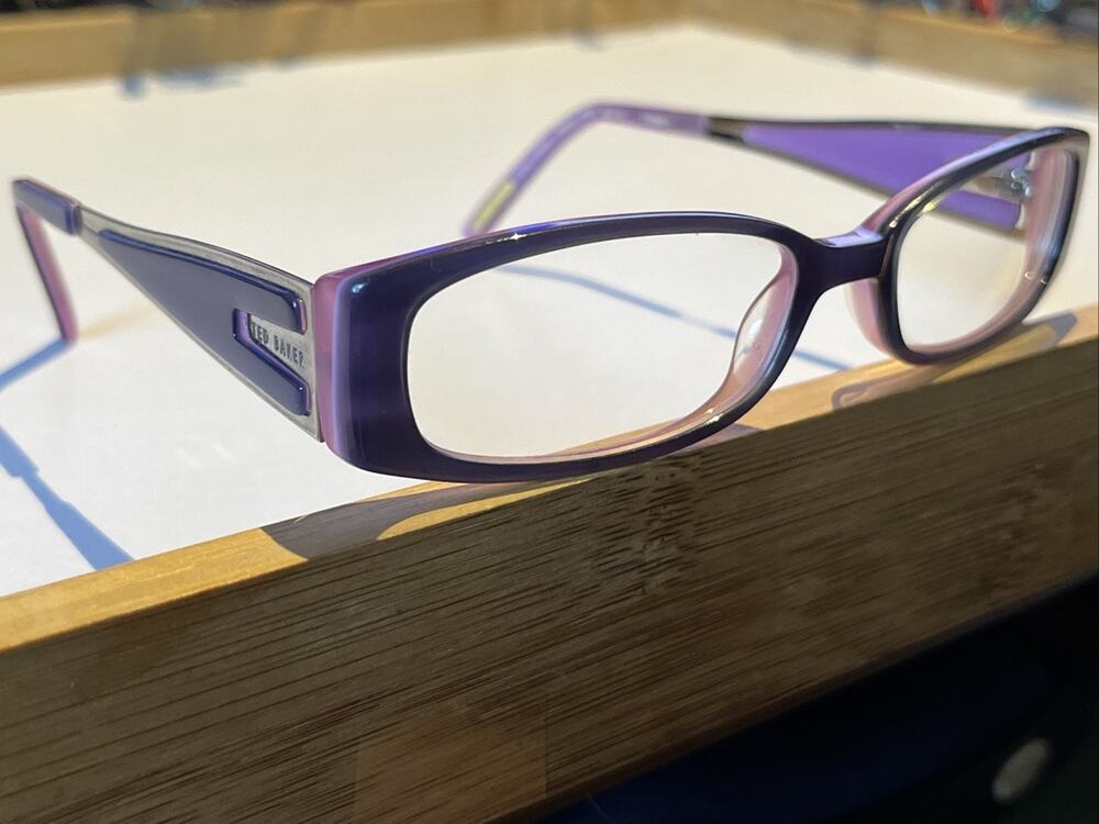 Ted Baker B 841 PUR purple Designer Auth Eyeglasses 50-16-135 Frames Only